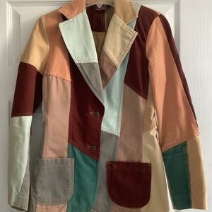 Vintage 70s patchwork jacket, small